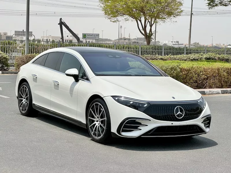 Mercedes EQS rental with driver