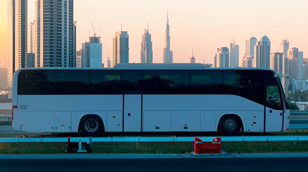 Higer 6129 with driver for rent 